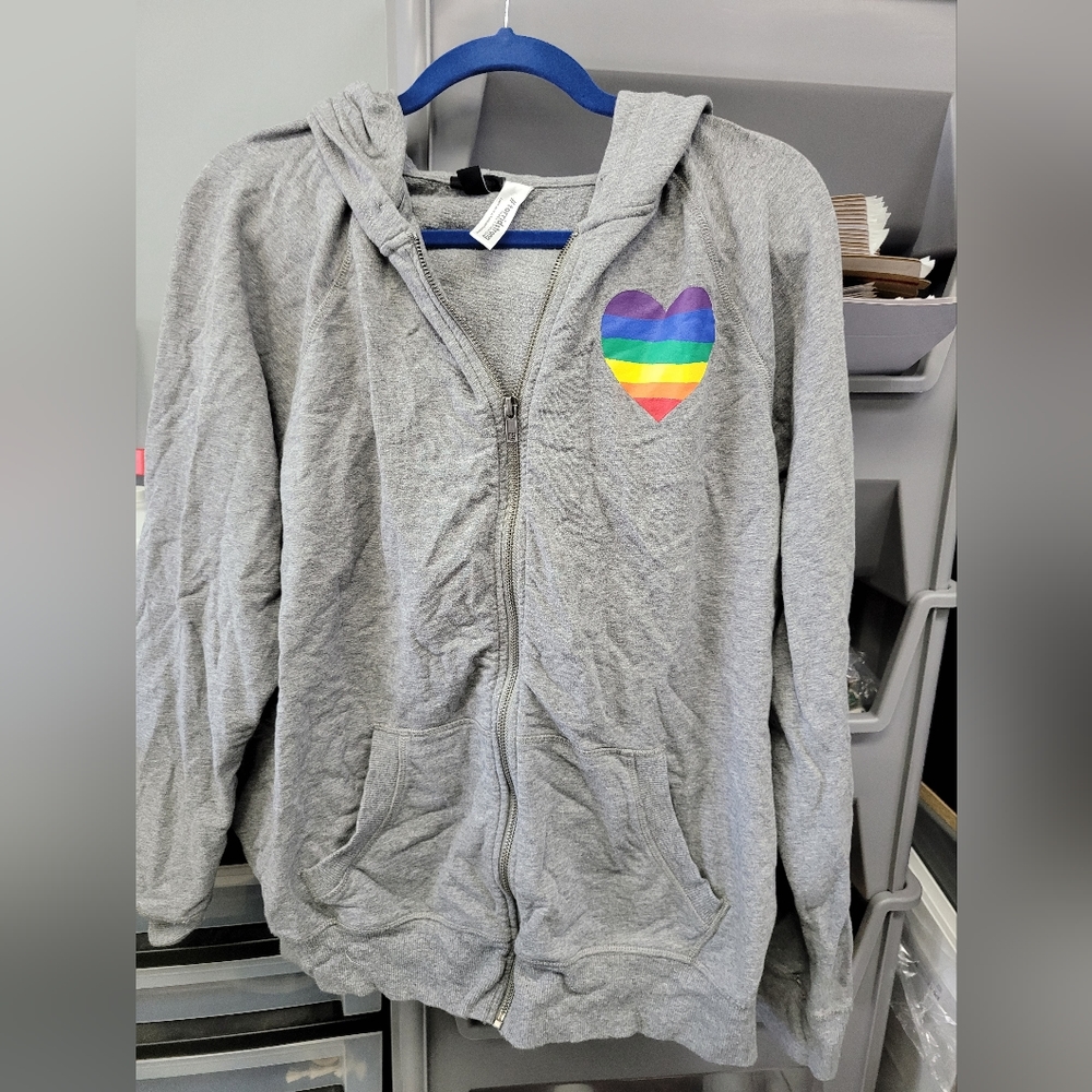 Pride Rainbow Heart Zipup